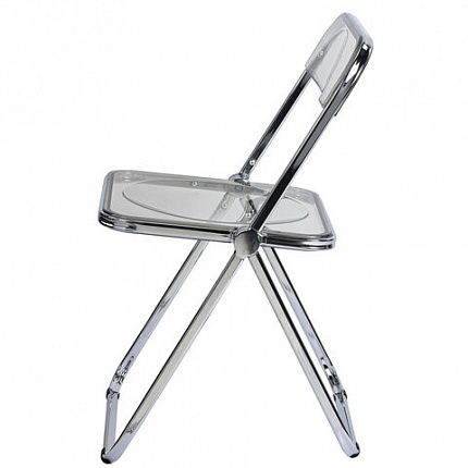 Стул складной прозрачный тонированный BRABIX "Glam CF-020", хромированный каркас, пластик, 533247
