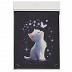 Мешок для обуви BRAUBERG PREMIUM, карман, подкладка, светоотражайка, 43х33 см, "White kitten", 274646