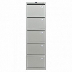 Шкаф картотечный ПРАКТИК "AFC-05", 1634х470х646 мм, 5 ящиков для 275 подвесных папок, формат папок Foolscap или A4 (БЕЗ ПАПОК)