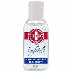 Антисептик-гель для рук (спирт 68%) 55 мл, LAFITEL (Лафитель), алоэ, честный знак
