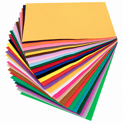 Фетр мягкий А4, 1 мм, 30 листов, 30 цветов, плотность 160 г/м2, ОСТРОВ СОКРОВИЩ, 665472