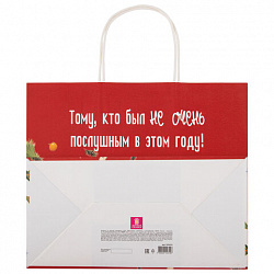 Пакет подарочный (1 штука), новогодний, 28х14х24 см "Котики", крафт, ассорти, ЗОЛОТАЯ СКАЗКА, 592433