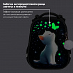 Ранец BRAUBERG PREMIUM, 2 отделения, с брелоком, "Белый котенок", СВЕТЯЩИЙСЯ, 38х29х16 см, 274392