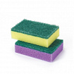 Губки для посуды 9,6х6,4х2,7 см, КОМПЛЕКТ 10 шт., MAXI, поролон с абразивным слоем, LAIMA К0003, 601552