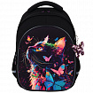 Рюкзак BRAUBERG OPTIMA, 2 отделения, с брелоком, "Butterfly catcher", СВЕТЯЩИЙСЯ, 36х27х18 см, 272097
