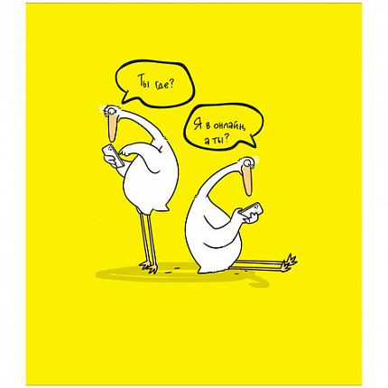 Тетрадь А5 48л. ПЗБМ скоба, клетка, матовая ламинация, брайль, Гуси (5 видов), 24321