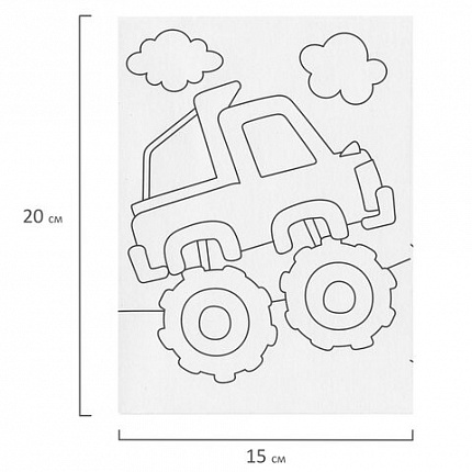 Набор для творчества "Картина из цветного песка", "Транспорт", 2 самоклеящиеся основы 20х15 см, 662367