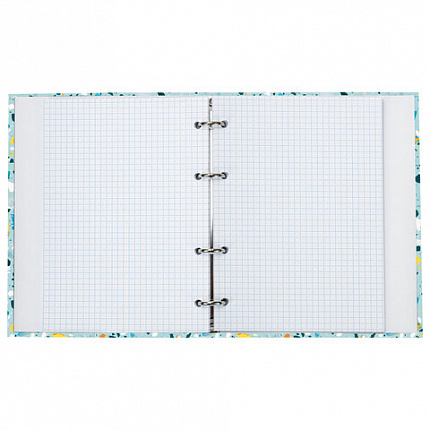 Тетрадь на кольцах А5 (165х215 мм), 120 листов, твердый картон, клетка, BRAUBERG, Абстракция, 404077