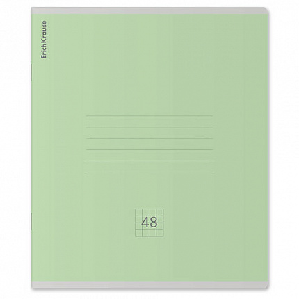 Тетрадь А5, 48 л., скоба, клетка, обложка картон, ERICH KRAUSE "КЛАССИКА", микс в спайке, 56099