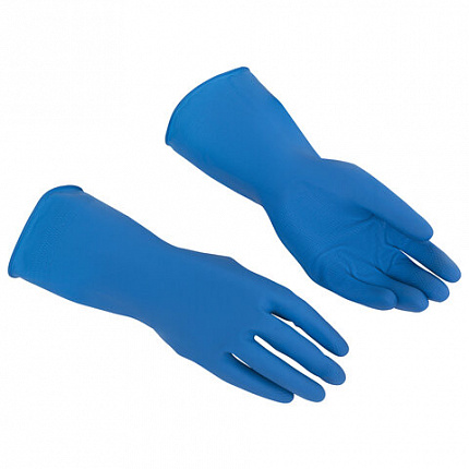 Перчатки VILEDA многоцелевые латексные МНОГОРАЗОВЫЕ х/б напыление, ПРОЧНЫЕ, р-р S, си, 174350