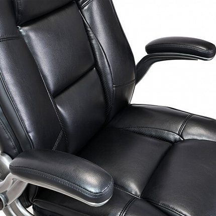 Кресло BRABIX PREMIUM "Paradigm EX-556", пружинный блок, рециклированная кожа, черное, 532976