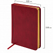 Ежедневник недатированный МАЛЫЙ ФОРМАТ 100x150 мм, А6, BRAUBERG "Iguana", под кожу, 160 л., красный, 114468