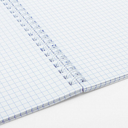 Тетрадь обложка пластик, А5, 96 л., гребень, клетка, фольга, МИНПРОМТОРГ, BRAUBERG, Синяя, 405652