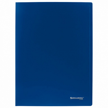 Папка на 2 кольцах А4 BRAUBERG UNIVERSAL, 25 мм, синяя, до 170 листов, 0,5 мм, 273030