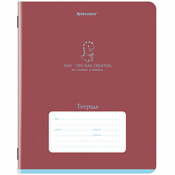 Тетрадь 12л. BRAUBERG клетка, обложка картон, PHRASES, 107777