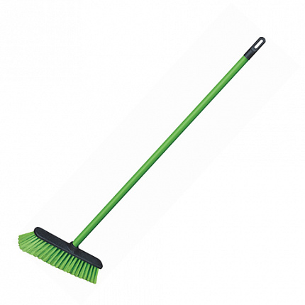 Щетка для уборки КОМПЛЕКТ черенок 110 см + щетка, ширина 31 см, щетина 7 см, еврорезьба, AZUR, 51030