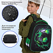 Ранец BRAUBERG KIDS START, 1 отделение, 2 кармана, "Зеленый мяч", 35х26х13 см, 272092