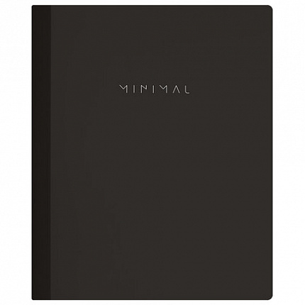Тетрадь А5 96 л. BRAUBERG, на сшивке с корешком, клетка, обложка картон, "Minimal", 405287