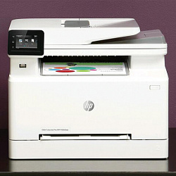 МФУ лазерное ЦВЕТНОЕ HP Color LaserJet Pro M283fdn "4 в 1", 21 стр./мин., 40000 стр./месяц, ДУПЛЕКС, сетевая карта, 7KW74A