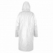 Дождевик-плащ на кнопках, EVA, многоразовый прочный, чехол в комплекте, универсальный размер, белый, SHAMAANI (ШАМААНИ), 610935