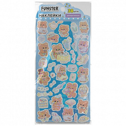 Наклейки декоративные "Веселый микс", 17,5х9 см, ассорти 6 видов, FUNSTER (ФАНСТЕР), 666094