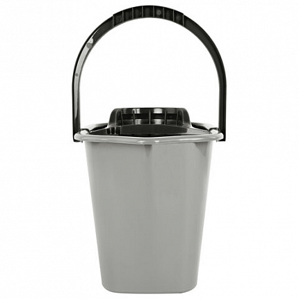 Ведро 10 л для уборки КОМПЛЕКТ с ОТЖИМОМ для веревочных и ленточных МОПов, 24х35х24 см, YORK, 70020