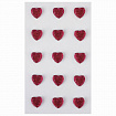 Стразы самоклеящиеся "СЕРДЦА", 12 мм, 15 штук, малиновые, на подложке, ОСТРОВ СОКРОВИЩ, 662234