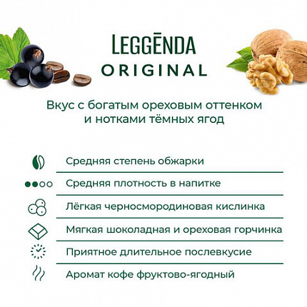 Кофе в зернах Poetti "Leggenda Original" 1 кг, 18001