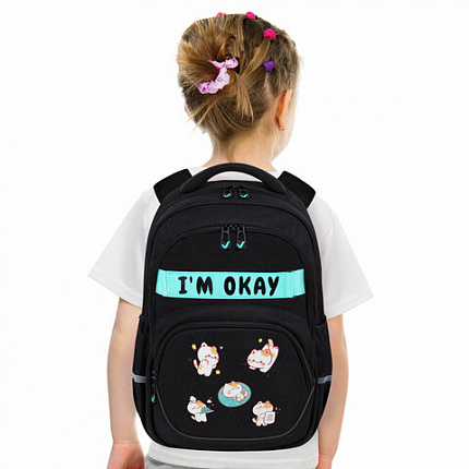 Рюкзак BRAUBERG MOTION, 2 отделения, 3 кармана, "Positive cats", 41х28х17 см, 273114