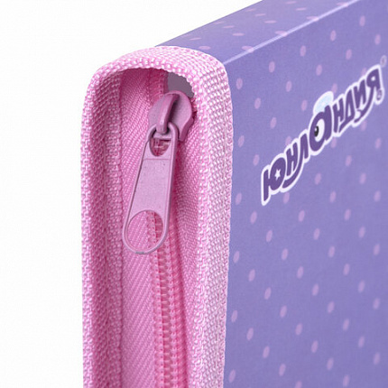 Папка для труда на молнии ЮНЛАНДИЯ А4, 1 отделение, откидная планка, органайзер, "Best fellows", 273392