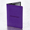 Обложка для паспорта, мягкий полиуретан, "PASSPORT", фиолетовая, STAFF, 237608