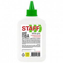 Клей ПВА STAFF EVERYDAY, 125 г, с дозатором, 227387