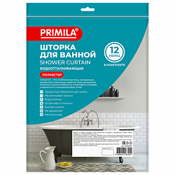 Шторка для ванной ПОЛИЭСТЕР, 180х200 см, кольца в комплекте, ЗОЛОТОЙ БРИЛЛИАНТ, PRIMILA (ПРИМИЛА), 700095