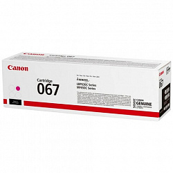 Картридж лазерный CANON (067M) i-SENSYS LBP631Cw/MF655Cdw и другие, пурпурный, ресурс 1250 стр., ОРИГИНАЛЬНЫЙ, 5100C002