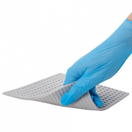 Салфетки губчатые для уборки кухни 15х15 см, ЦЕЛЛЮЛОЗНЫЕ, КОМПЛЕКТ 3 шт., серые, LAIMA, 700261