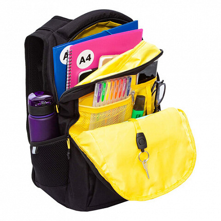 Рюкзак GRIZZLY школьный, анатомическая спинка, 2 отделения, для мальчиков, "STRIPES", 43х31х20 см, RU-531-4/1