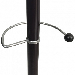 Вешалка-стойка BRABIX "CR-848" на мраморном диске, металл, 4+3 крючка, цвет коричневый, 606435