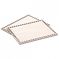 Донышки деревянные для вязания прямоугольные, 2 шт., 20х15 см, BRAUBERG HOBBY, 665320