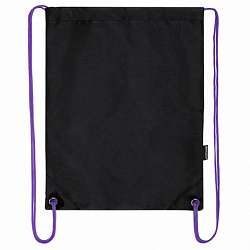 Мешок для обуви BRAUBERG плотный, карман на молнии, подкладка, 43х33 см, "Neon Purple", 271626
