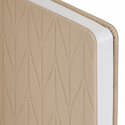 Ежедневник недатированный А5 138х213 мм, BRAUBERG "Braided", под кожу, гвоздик 160 л., бежевый, 116598