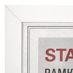 Рамка 30х40 см, небьющаяся, багет 30 мм, МДФ, STAFF "Style", белая, 391339