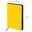 Ежедневник датированный 2026 А5 138x213 мм, BRAUBERG "Metropolis Mix", под кожу, гибкий, желтый, 117441