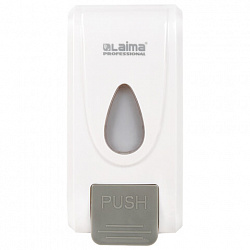 Дозатор для жидкого мыла LAIMA PROFESSIONAL ECONOMY, НАЛИВНОЙ, 1 л, ABS-пластик, белый, 607321, X-2228-1