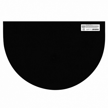 Коврик придверный 60х90 см, СЕРЫЙ, грязезащитный, 430 г/м2, ПОЛУКРУГ, фактурный рисунок ЧЕШУЙКИ, ЛЮБАША, 701052