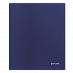 Папка на 4 кольцах BRAUBERG "Диагональ", 40 мм, темно-синяя, до 300 листов, 0,9 мм, 221350