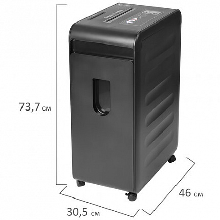 Уничтожитель (шредер) BRAUBERG PROFESSIONAL PS-2042m, CD, "HeavyDuty", 5 уровень секретности, 2х10 мм, 20 листов, корзина 42 литра, 532595