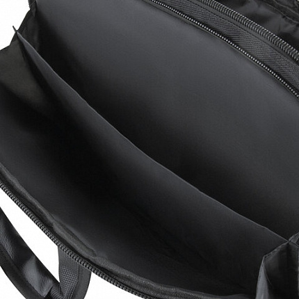 Сумка портфель BRAUBERG CONTROL с отделением для ноутбука 15-16", 2 отделения, черная, 31х41х15 см, 240508
