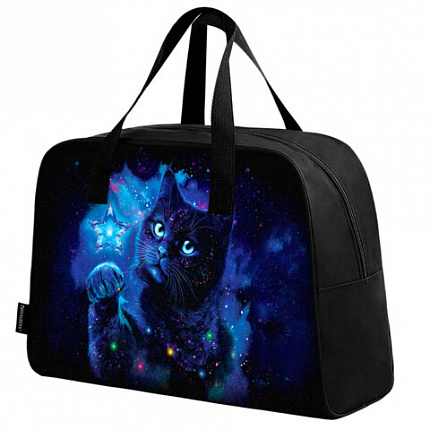 Сумка для занятий BRAUBERG с ручками, 35x25x15 см, "Star cat", 274627