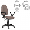 Кресло BRABIX "Prestige Ergo MG-311", регулируемая эргономичная спинка, ткань, бежевое, 531873