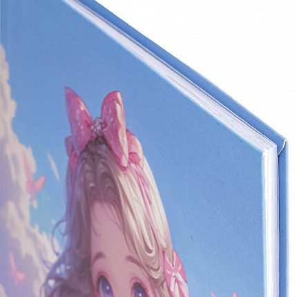 Дневник 1-4 класс 48 л., гибкая обложка, ЮНЛАНДИЯ, выборочный лак, с подсказом, "Девочка с котиком", 107140